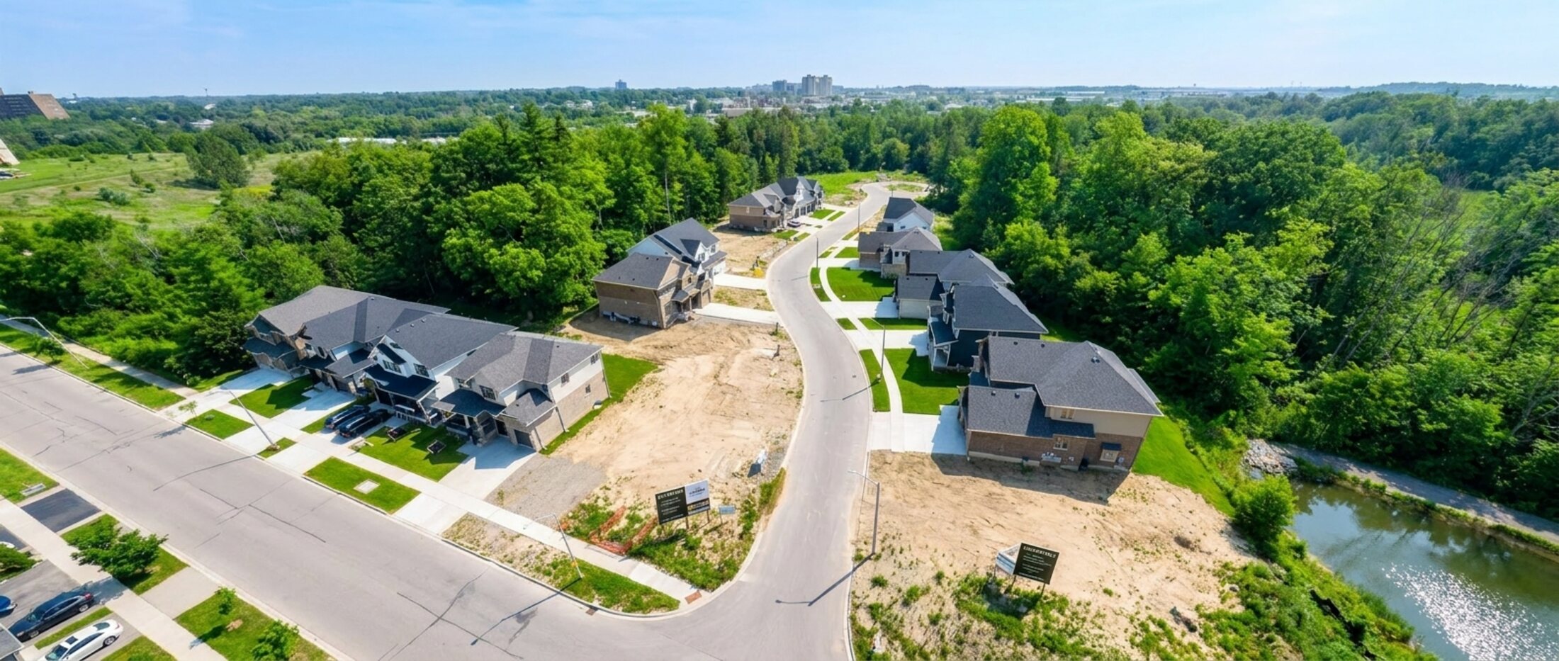 Aerial view of The Enclave at Jeffrey Place, Kitchener